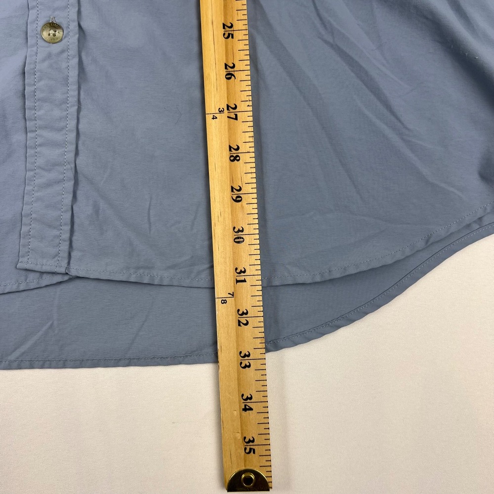 Columbia PFG Bahama II Shirt L Blue Nylon LS Fishing UPF 30 FM7015 - Picture 8 of 9